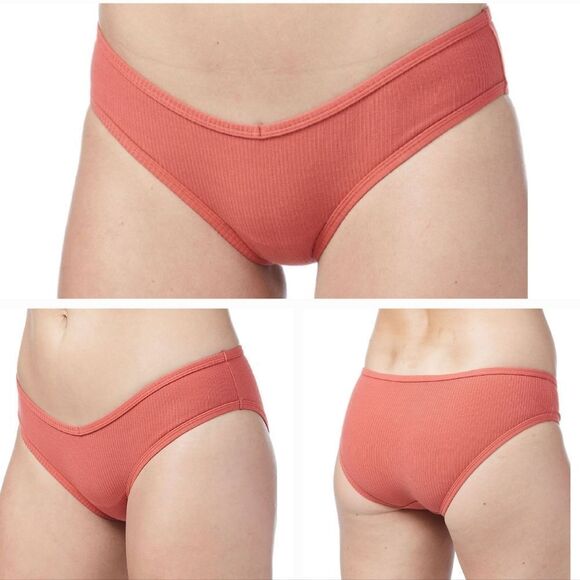 🔺️NWT Clay Brick Cotton Ribbed Cheeky Panties Medium - Picture 1 of 4